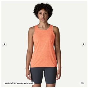 Patagonia Capilene Cool Daily Tank Top Peach Sherbet M Active Hiking Outdoor